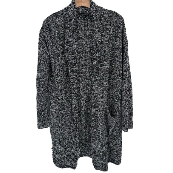 Eileen Fisher Womens Black Organic Cotton Cardigan Sweater chunky size small - Picture 1 of 12